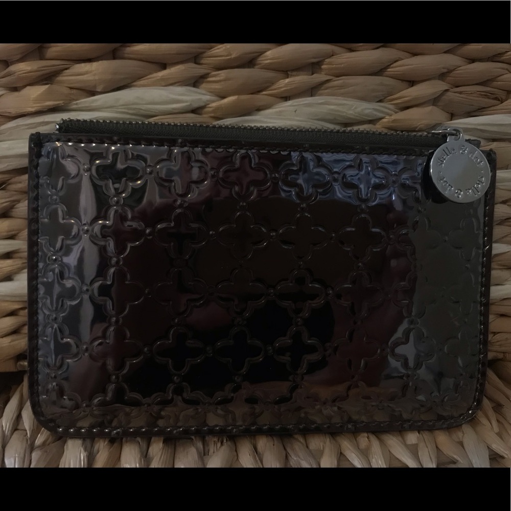 NIB Stella Dot Zipper Pouch Gunmetal Grey